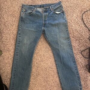Levi's Straight Men’s Denim Jeans - Medium Blue